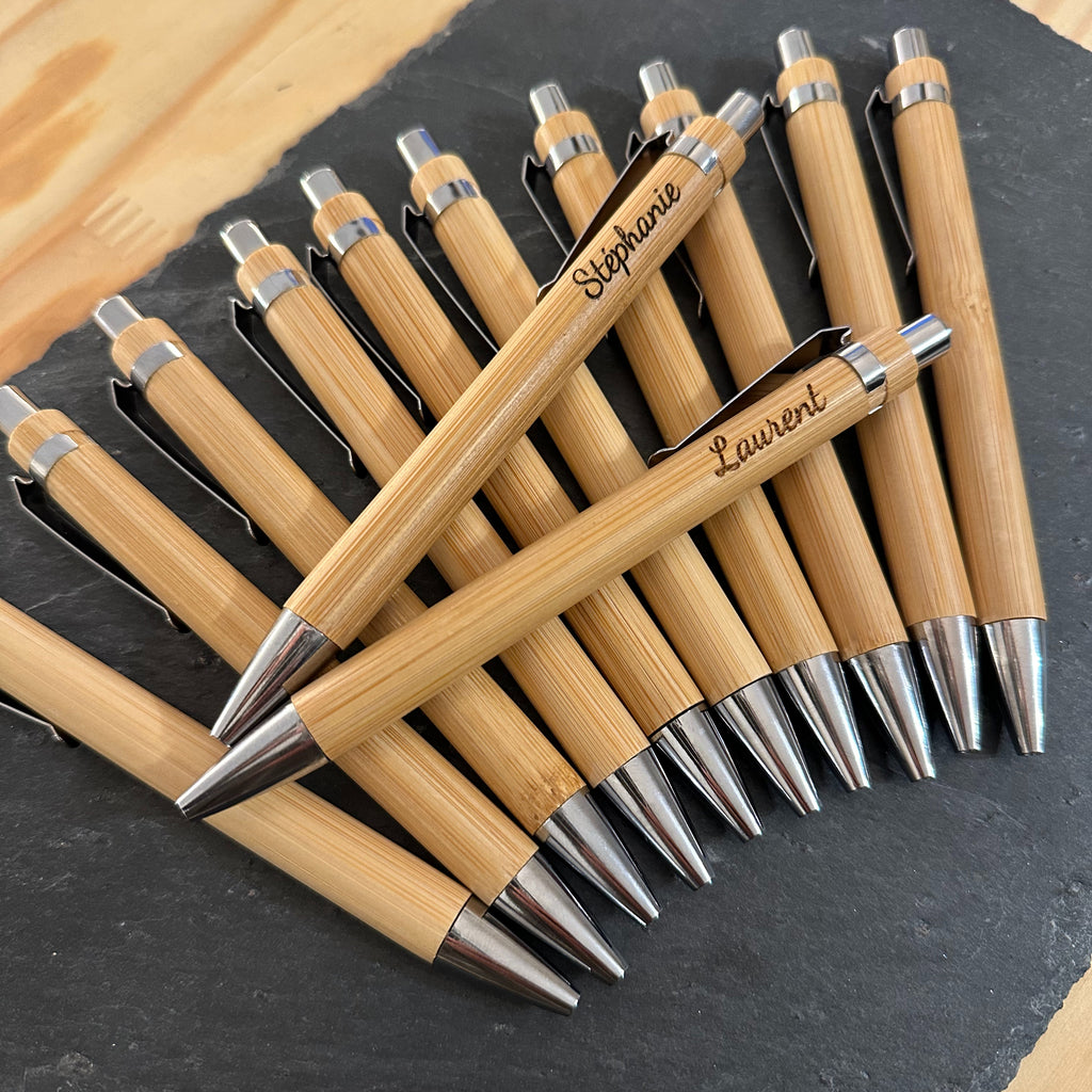 Stylo bambou personnalisé – Gravure Laser ou impression couleur